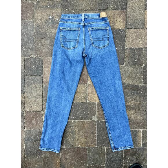 American Eagle high rise retro 90s straight jeans size 4 long x32 - Picture 2 of 5